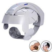 JIGAN Electric Head Massager Helmet Scalp Relax Design Household Adjustable Size and 8 Modes, for Stress Relax Metabolism Sleep Quality