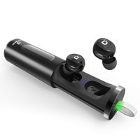 Wireless Earbuds Bluetooth 5.0 True Wireless Earbuds,16H Playtime HIFI Stereo Bluetooth earbuds Binaural Microphone,IPX5 Waterproof Single/Twin Mode Mini Portable Charging Box (BLACK)