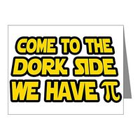 Note Cards (10 Pack) Come To The Dork Side We Have Pi
