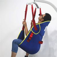 SUN RDPP Hydraulic Patient Lift Lift Chairs Full Body Patient Lift Sling,Padded Vest Lift Sling, All-Inclusive Hip,Split Leg Design 460Lb Capacity,Blue