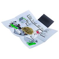 CASE ON IT Folding Rolling Tray. Small, Smell Proof, Easy to Carry with Crazy Designs (Red Eyes, 1 Unit)
