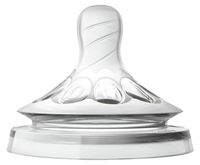 Philips Avent Natural Baby Bottle Nipple, First Flow Nipple, 2 pack, Clear