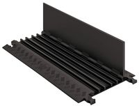 Guard Dog GD5X75-ST-B/B Polyurethane Heavy Duty 5 Channel Low Profile Cable Protector with  Standard Ramp, Black Lid with Black Ramp, 36" Length, 16.9" Width, 1.25" Height