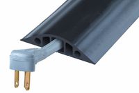 Powerback RFD5-5 Durable Rubber Three channel Duct Protector, Black, 5' Length