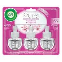 Air Wick Plug in Scented Oil 3 Refills, Pure Tropical Flowers, (3x0.67oz), Essential Oils, Air Freshener