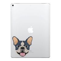 FINCIBO 5 x 5 inch French Bulldog Face Removable Vinyl Decal Stickers for iPad MacBook Laptop (Or Any Flat Surface)