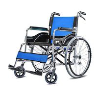 Xiao Jian Wheelchair - Aluminum Alloy Elderly Disabled Manual Wheelchair with Hand Brake, Lightweight Folding Portable Travel Wheelchair