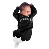 Sharemen Newborn Baby Boy Girl Letter Long Sleeve Romper Bodysuit Outfit Clothes (6-12 Months, Black22)