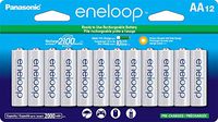 Panasonic BK-3MCCA12FA eneloop AA 2100 Cycle Ni-MH Pre-Charged Rechargeable Batteries, 12 Pack