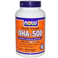 NOW Foods - Dha- 500Mg 180 Sgels (Pack of 4)