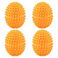 Liineparalle 4Pcs Oval Eco Friendly Laundry Dryer Balls Washing Machine Drying Fabric Softener Reusable Fabric Softener Alternative