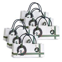 Chickadee Christmas Wine Gift Bags Set of 6 Stylish High Quality Holiday Paper Bags That are as Impressive as The Bottle You are Gifting by Simply Charmed