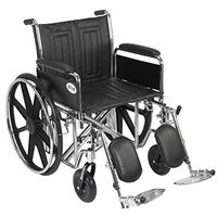 STD24DDA-SF - Drive Medical Sentra Extra Heavy Duty Wheelchair, Detachable Desk Arms, Swing away Footrests, 24 Seat