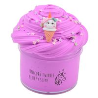 Magictoy Pink Purple Twinkle Unicorn Butter Slime, Fluffy Slime Stress Relief Toy Scented Sludge Toy for Kids Party Favors 7OZ