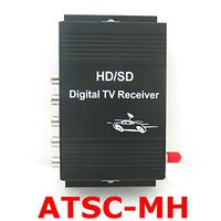SunShine Car Digital TV ATSC Tuner Receiver Box with 4 Video Output for United States Canada Mexico
