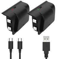 YCCSKY Xbox One Rechargeable Battery Pack 1200mah Xbox Play and Charge Kit with LED Indicator Light for Xbox One S/X/Elite Controller