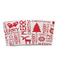 Merry Christmas Coffee Cup Tea Cup Sleeves for 12oz and 16oz Paper Cup, 25 Count