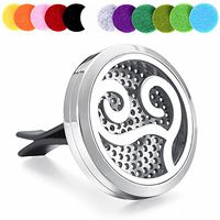 memorial jewelry Stainless Steel Letter Name L Car Essential Oil Aroma Aromatherapy Diffuser Locket Vent Clip with 10Pcs Free Pads Best Gift
