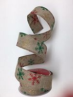 Celebrate IT- Ribbon Bow-tique- Colorful Snowflake - Wired Plaid Linen Ribbon 1.5 in x 25ft