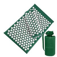 LMEIL Acupressure Rose Shape Massage Cushion Acupressure Mat Set with Bag Yoga Mat Pillow Relieve Sciatic, Back, Neck, Headaches and Pain at Pressure Points