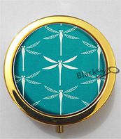 BlackKey Dragonfly 3-Compartment Decorative Pocket Gift Box Case Organizer for Pill, Color 2 -2304