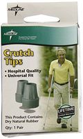 Medline Crutch Replacement Tips, Gray