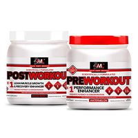 Advanced Molecular Labs - Preworkout Powder and Postworkout Powder, Performance Enhancer and Recovery Enhancer, Lean Muscle Growth, Watermelon and Mixed Berry, 18.34 and 12.3 oz