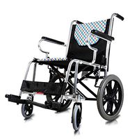 PLLP Medical Rehab Chair, Wheelchair,Aluminum Alloy Folding Portable Light Travel Disabled Hand Push Portable Wheelchair Elderly Wheelchair