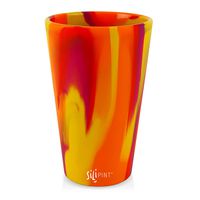 Silipint Silicone Pint Glass Set, Patented, BPA-Free, Shatter-proof, Unbreakable Silicone Cup Drinkware (Single, Sunfire Smash)