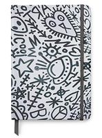 Graffiti Designs UV Printed on PU Leather A5 Journal Notebook - Lined Pages
