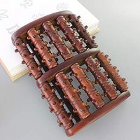 YYINHUI Dual Foot Massager Roller Wooden Foot Massager for Plantar Fasciitis Pain Relief Heal Spur Deep Tissue Acupressure Foot Heel Massager Healthy Relax Wooden Tool Care MassageE