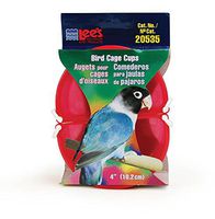 Lees Aquarium and Pet Product LE20535 4 in. Bird Cage Cup - 2-Pkg