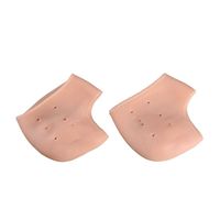 LIOOBO 1 Pair Silicone Gel Shock Absorption Heel Sleeves Gel Heel Protectors Heel Guards to Relieve Pain and Pressure, Cracked Heels (Skin Color)