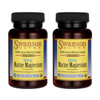 Swanson Simag Marine Magnesium 200 Milligrams Elemental 200 Milligrams 60 Veg Capsules (2 Pack)