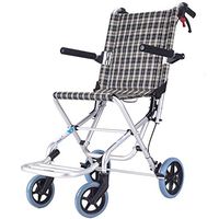 Mustbe Strong Foldable Self-propelled Fly-Lite Ultra Lightweight Transport Wheelchair with Handbrakes for Children Elderly Disabled