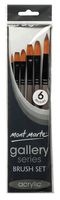 Mont Marte Gallery Series Acrylic Brush Set, 6 Piece. Selection of Synthetic Hair Paint Brushes Suitable for Acrylic Painting