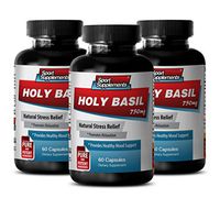 Antioxidant Optimizer - HOLY Basil Extract 750Mg for Natural Stress Relief - Holy Basil Seeds - 3 Bottles 180 Capsules