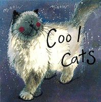 Alex Clark Cat Blank Note Card Set"Cool Cats" 2 Cards Each Design