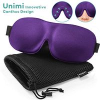 Unimi Sleep Mask for Woman and Man, Upgraded Contoured 3D Eye Mask Eye Cover, Comfortable Sleeping Mask No Pressure On Your Eyeballs, Create Total Darkness