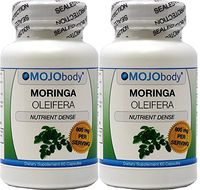 MOJObody Moringa Oleifera 60 Capsules, 800 mg per Serving, Twin Pack The Amount of Anti-oxidants, Anti-inflammatories, Vitamins and Minerals it Contains is Everything Your Body Needs and More