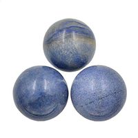 AD Beads Natural Gemstone Harmony Round Ball Crystal Healing Sphere Massage Rock 20~50mm (09 Kyanite, 50mm)
