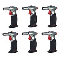 Turbo Blue Jumbo Pistol Torch Dual Flame Lighter Windproof Flame (6-Pack)