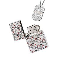 New Vibe Silver Flip Top Lighter - American Indian Southwest Buffalo