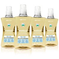 Method Concentrated Laundry Detergent, Free + Clear, 53.5 Fl Oz (Pack of 4), 66 Loads