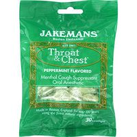 Jakemans Lozenge - Throat and Chest - Peppermint - 30 Count (Pack of 2)