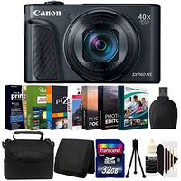 Canon PowerShot SX740 20.3MP 40x Optical Zoom Full HD 1080p Digital Camera Black with Photo Editing Software Bundle and More