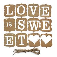 Refaxi Vintage Photo Props Love is Sweet Wedding Bridal Western Decoration Banner Hot