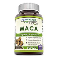 Pure Naturals Maca Capsules, 500 mg per capsule, 120 Capsules per bottle, GMP certified