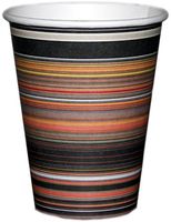 Barista #1 Thanksgiving Disposable Cups & Firm-Fit Lids; 100/pk 12 oz; FUN FRESH CLASSIC; By The Gripple Ripple Cups; EcoSmart - OFFICE CUPS- EVENT CUPS-HOLIDAY CUPS (OMBRE STRIPES)