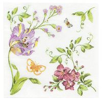 Salome Idea 60 Counts Shower Tea Party Birthday or Wedding Party Napkins,Romatic Floral Napkins(Romatic Floral 30)